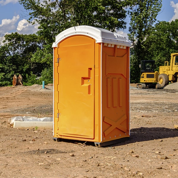 how often are the portable restrooms cleaned and serviced during a rental period in Tecopa California